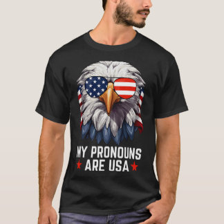 Camiseta As Minhas Pronunciantes São Usa Águia Engraçada 4 