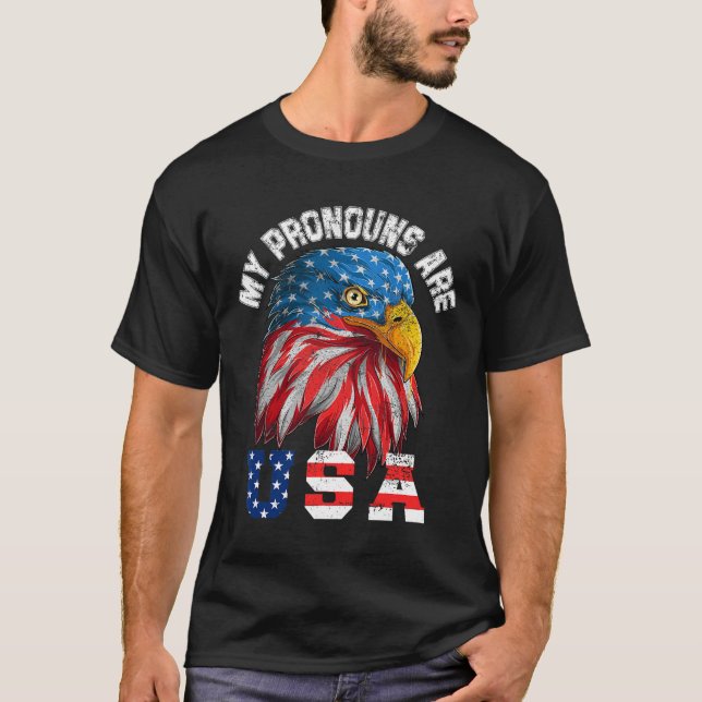 Camiseta As Minhas Pronuncias São Engraçadas Usa 4 De Julho (Frente)