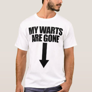Camiseta As Minhas Verrugas Foram-Se Para Baixo Para Enverg