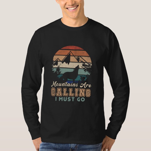 Camiseta As montanhas estão chamando. (Frente)