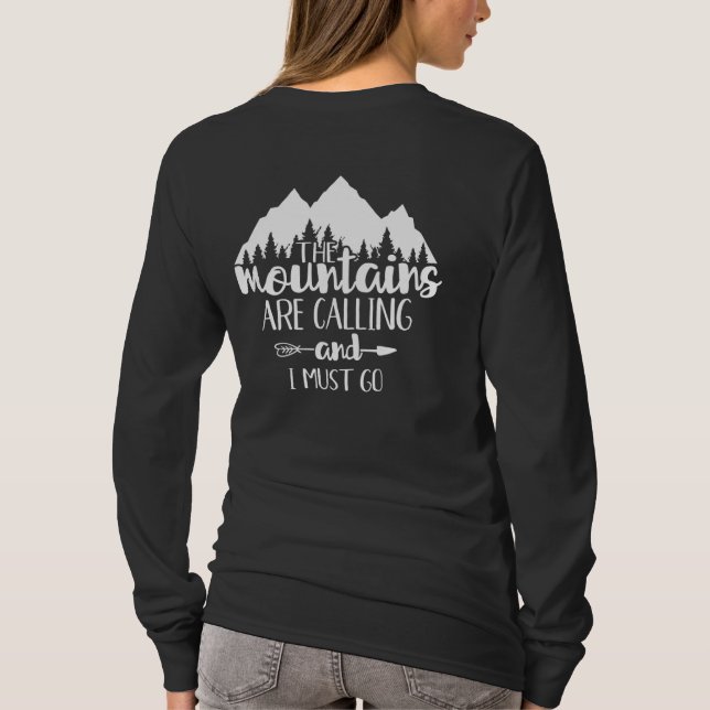 Camiseta As Montanhas Estão Chamando e Eu Devo Ir (Verso)