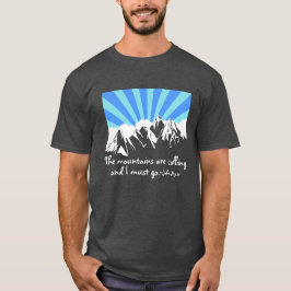 Camiseta As Montanhas Estão Chamando Nuvens Retro E Céu
