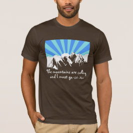Camiseta As Montanhas Estão Chamando Nuvens Retro E Céu