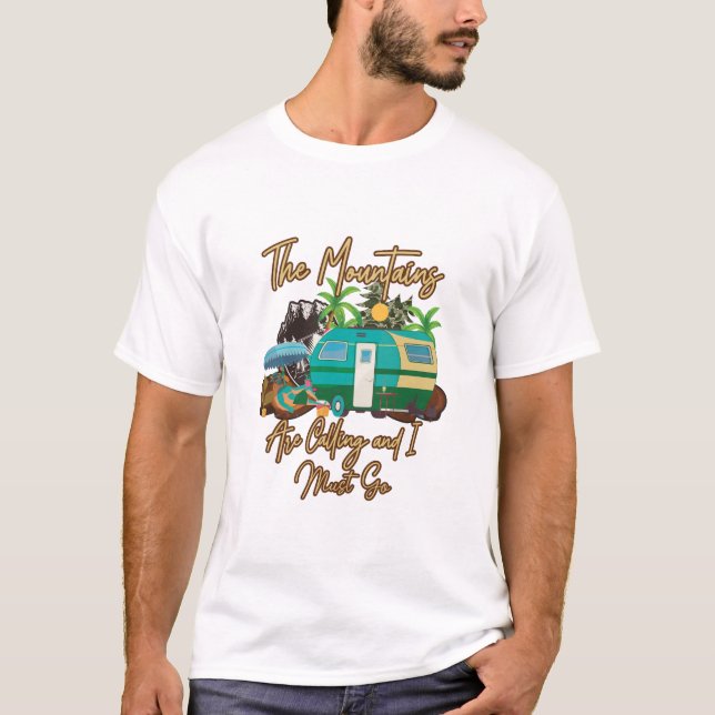 Camiseta As Montanhas Estão Ligando Para Eu Ir (Frente)