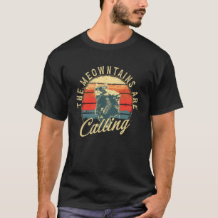 Camiseta As Montanhas Meown estão Chamando Trilha Retro Div