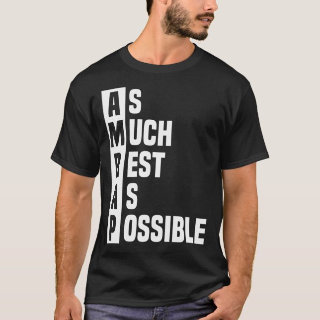 Camiseta As Much Rest As Possible AMRAP  Trendy  2 (Frente)