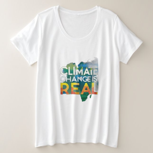 Camiseta As mudanças climáticas são reais (Frente do Design)