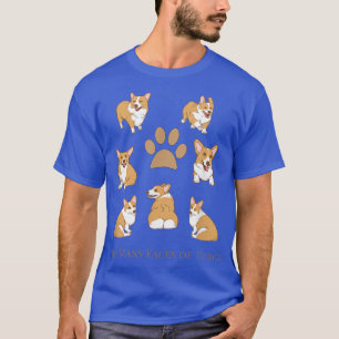 Camiseta As muitas faces do cachorro Corgi Funny Corgi Gift