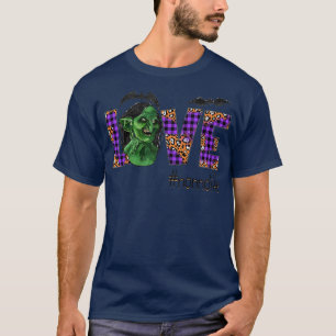 Camiseta As mulheres adoram arte assustadora de halloween p