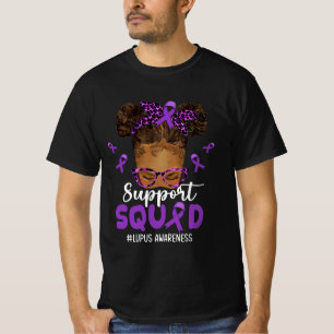 Camiseta As Mulheres Apoiam Esquadra Afro Mensageiro Lúpus