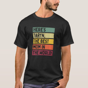 Camiseta As mulheres aqui são Taryn, a melhor mãe do mundo.