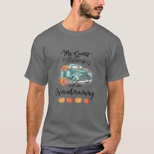 Camiseta As Mulheres As Minhas Maiores Bênçãos Chamam-Me Av (Frente)