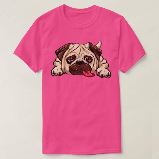 Camiseta As Mulheres Cachorros Adoram Pavões Preguiçosos (Frente do Design)
