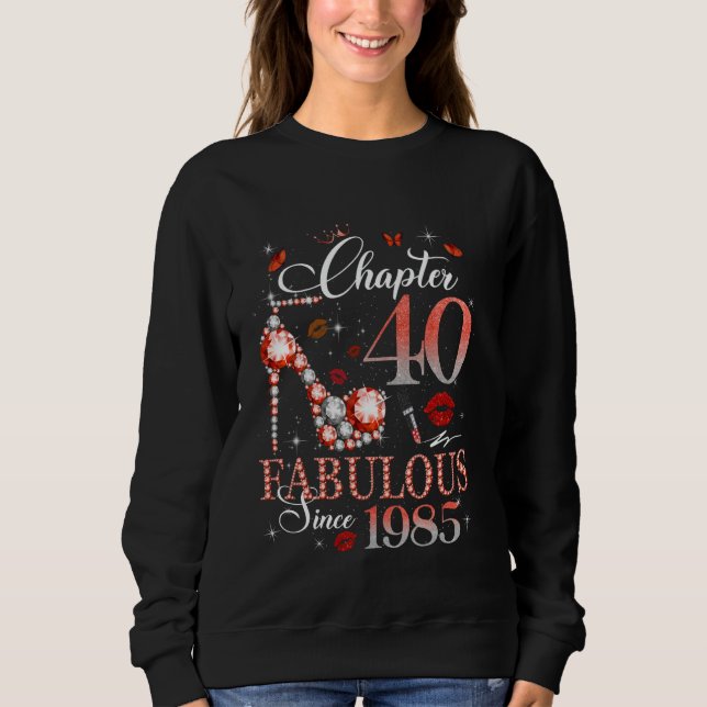 Camiseta As mulheres Capítulo 40 Fabuloso Est 1985 40th B-d (Frente)