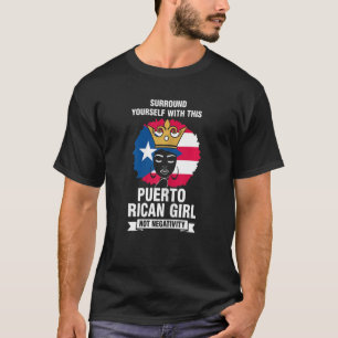 Camiseta As mulheres cercam-se de si porto-riquenhas garota