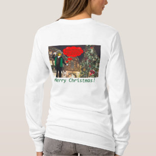 Camiseta As mulheres compram a tee. Feliz Natal/ bulfro