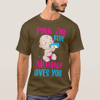 Camiseta As mulheres, cor-de-rosa ou Mamães azuis, adoram-t