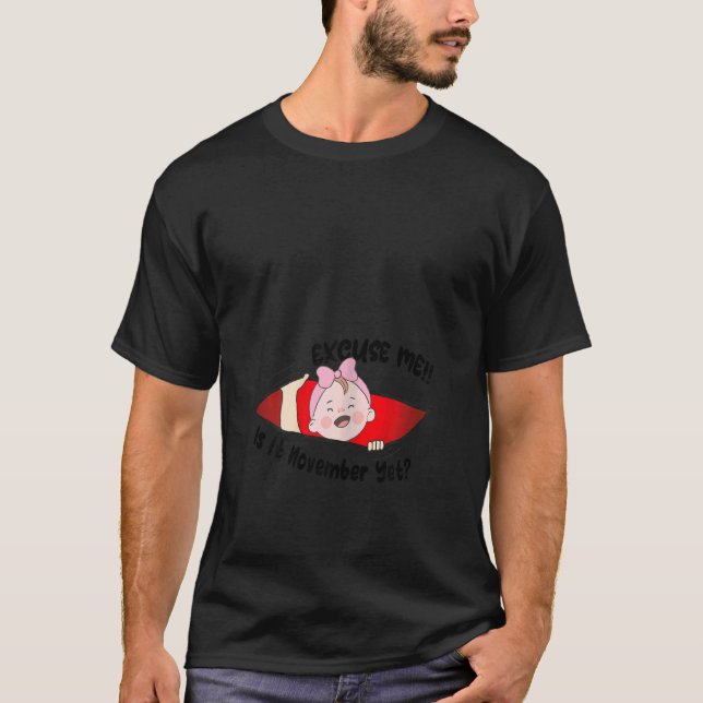 Camiseta As mulheres dão-me licença. Ainda é novembro. (Frente)