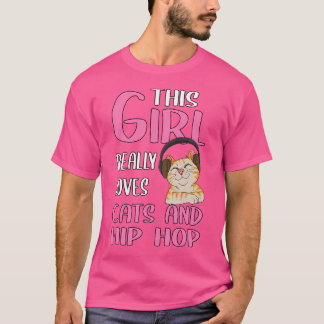 Camiseta As Mulheres Dão Presente A Garota Adora Gatos E Hi