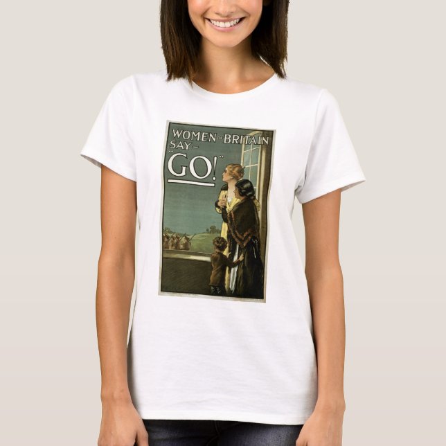 Camiseta As mulheres de Grâ Bretanha dizem VÃO! (Frente)