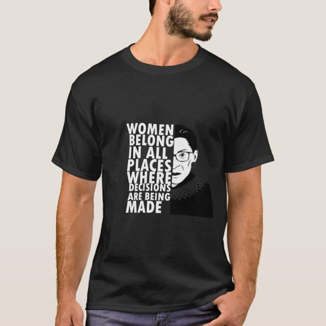 Camiseta As mulheres de RBG Ruth Bader Ginsburg pertencem (Frente)