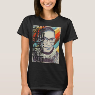 Camiseta As mulheres de Ruth Bader Ginsburg RBG pertencem