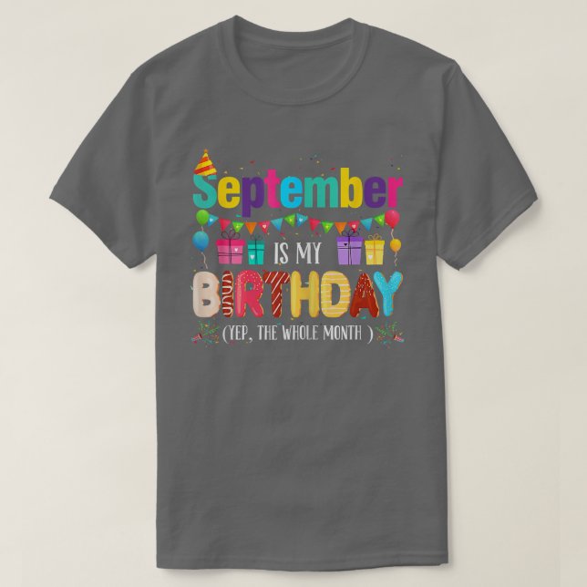 Camiseta As Mulheres De Setembro É Meu Mês De Aniversário S (Frente do Design)