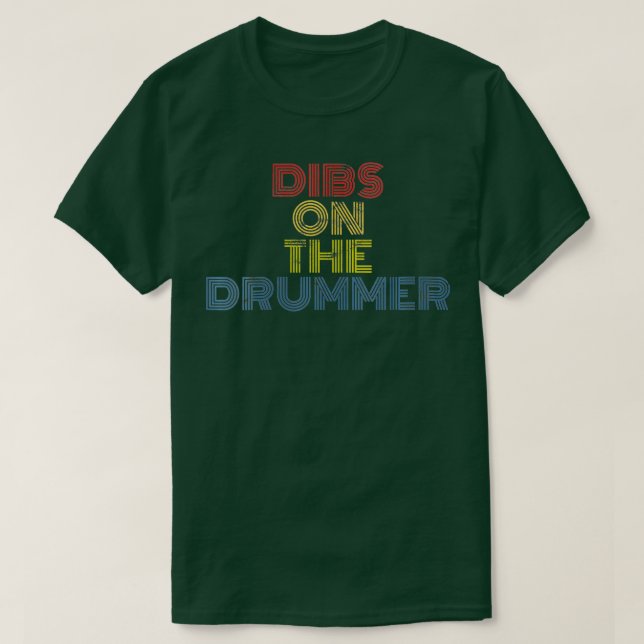 Camiseta As Mulheres Dibam Na Pedra Do Drummer E Roll Retro (Frente do Design)