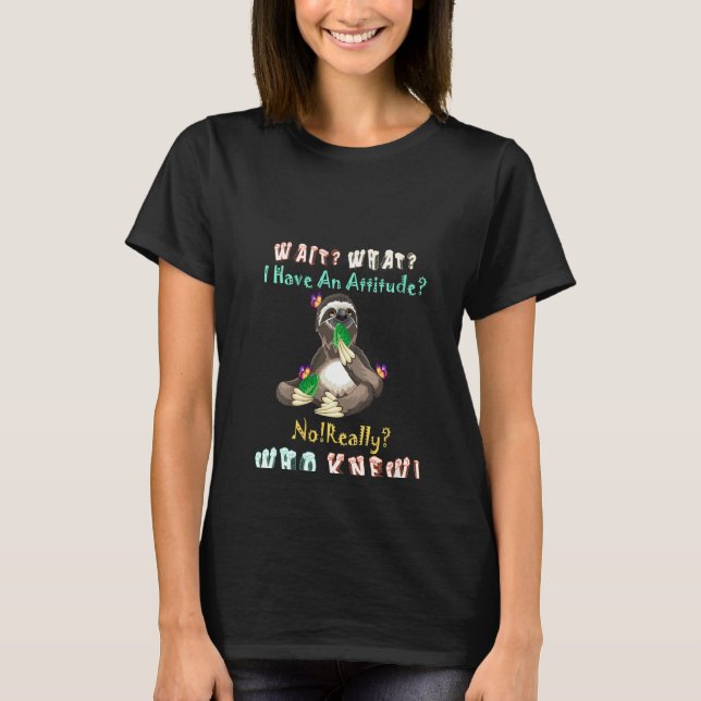 Camiseta As Mulheres Esperam O Que Eu Tenho Uma Atitude Sem (Frente)