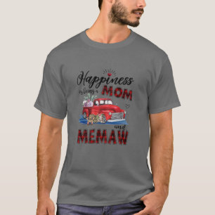 Camiseta As Mulheres Felicidade É Ser Uma Mãe E Um Fluxo De