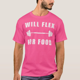 Camiseta As Mulheres Flex Para A Comida Barbell Engraçados 