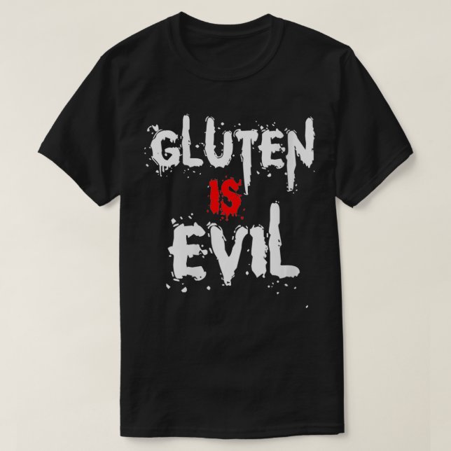 Camiseta As Mulheres Gluten São Mau Engraçadas Gluten Livre (Frente do Design)