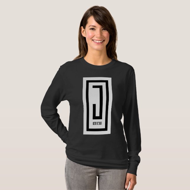 Camiseta as mulheres j vestem manga de design de longo comp (Frente Completa)