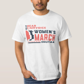 Camiseta As mulheres marcham Utah se levantam ouvindo nossa