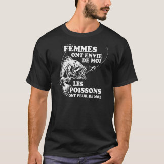 Camiseta As Mulheres Me Amam Peixes Me Temem Em Francês Por