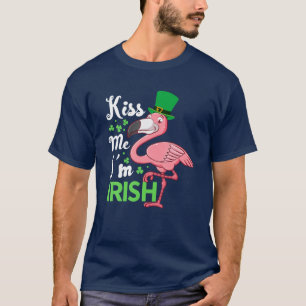 Camiseta As Mulheres Me Beijam Eu Sou Irlandês Rosa Flamin