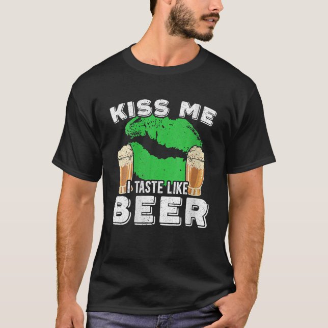 Camiseta As mulheres me beijam, gosto como o D de Beer Sain (Frente)