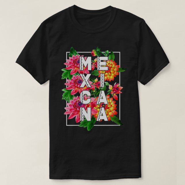 Camiseta As Mulheres Meicana Latina Orgulham-Se De Dalia Na (Frente do Design)