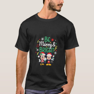 Camiseta As Mulheres Mickey Minnie Sejam Feliz Bright V Pes