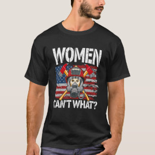Camiseta As mulheres não sabem que bandeira retrô-americana