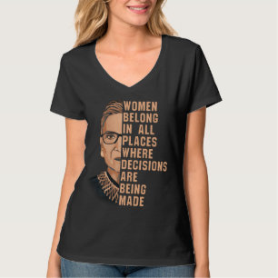 Camiseta As Mulheres Pertencem A Todos Os Lugares Onde As D