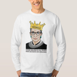 Camiseta As mulheres pertencem a todos os lugares onde as d