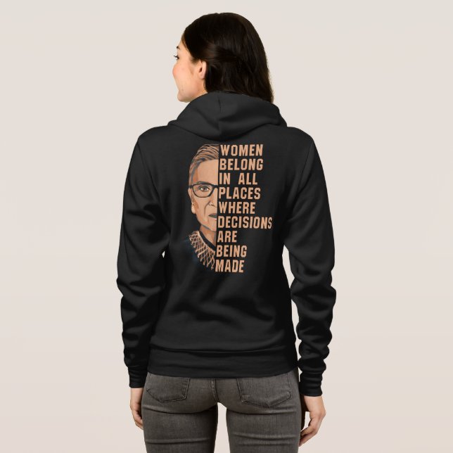 Camiseta As Mulheres Pertencem A Todos Os Lugares Onde As D (Parte Traseira Completa)