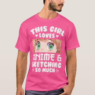 Camiseta As Mulheres Que Esta Menina Adora O Esboço De Anim