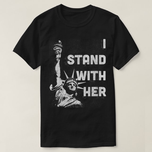 Camiseta As mulheres que eu levo com a estátua T da Liberda (Frente do Design)
