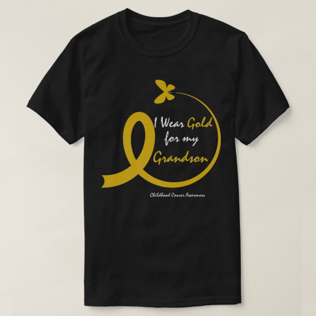 Camiseta As mulheres que Visto Douradas para o meu Cancer d (Frente do Design)