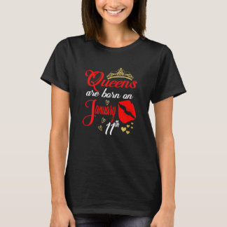 Camiseta As Mulheres Queens São Nasceres Em 11 De Janeiro C