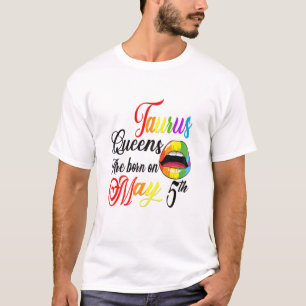 Camiseta As Mulheres Queens São Nasceres No Aniversário De
