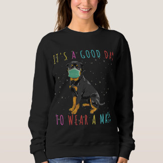 Camiseta As Mulheres Rottweiler Vestem Uma Máscara Engraçad