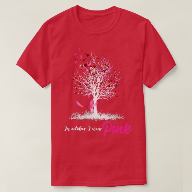 Camiseta As Mulheres Sensibilizam O Cancer, Em Outubro Vest (Frente do Design)